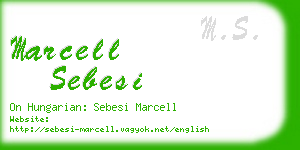 marcell sebesi business card